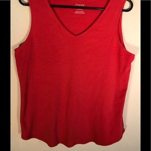 Chico’s Orange Sleeveless Pull On Top 2/M